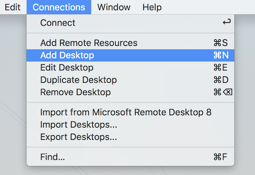 MacOS Microsoft Remote Desktop setup